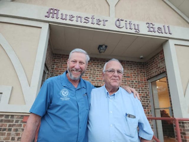 Senator Drew Springer takes a picture with Kenneth Bierschenk after the historic vote. (Photo: Mark Lee Dickson) Senator Drew Springer takes a picture with Kenneth Bierschenk after the historic vote. (Photo: Mark Lee Dickson)