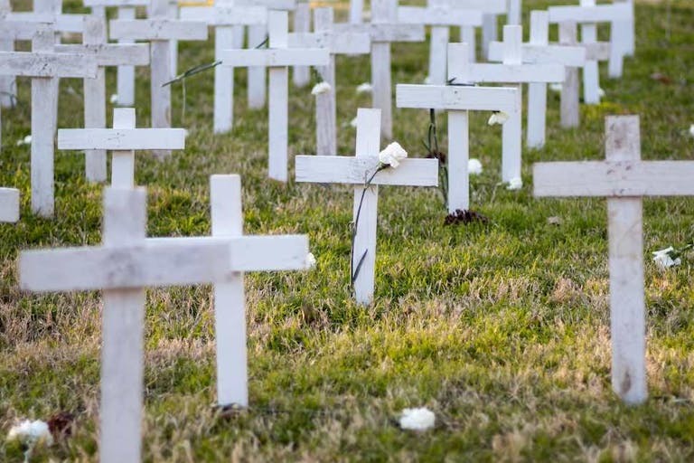 crosses, memorial, unborn, aborted