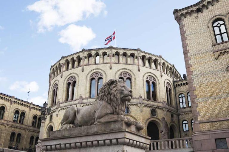 Norwegian parliament bulding.