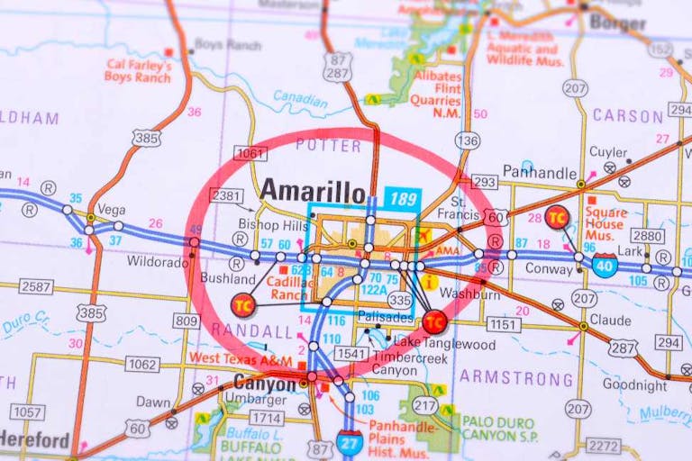 Amarillo and Map