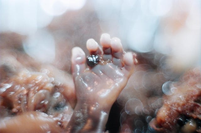 Hand of baby aborted at 21 weeks. Health care saves. Abortion kills. No one should ever equate the two. image