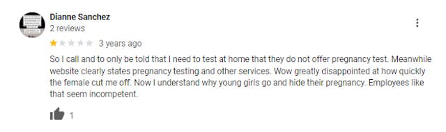 Google Reviews decry Planned Parenthood’s abortion coercion and lack of maternal health care image