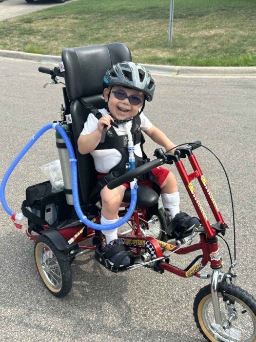 Michael on his bike (courtesy of Tricia Borg)