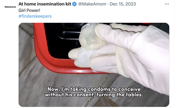 Screenshot MakeaMom video ad on X. Screenshot MakeaMom video ad on X.