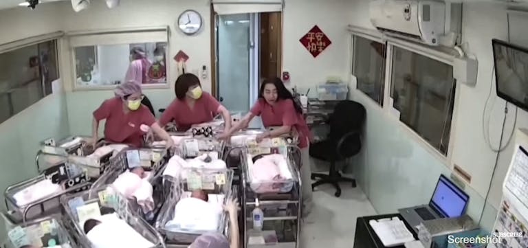 nurses taiwan nursery earthquake