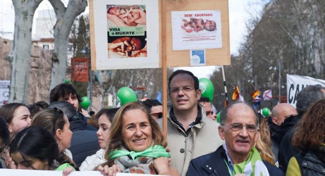 MADRID, SPAIN – MARCH 10: Several people protest with placards during the march for life, on 10 March, 2024 in Madrid, Spain. The Platform ‘Yes to Life’, supported by more than 500 associations and civic entities, has celebrated today the International Day of Life with a march from Serrano Street to Paseo de Recoletos nº18. After the march, the event was held with the reading of the Manifesto Yes to Life and a final concert celebrating the Day of Life. (Photo By Gustavo Valiente/Europa Press via Getty Images) MADRID, SPAIN – MARCH 10: Several people protest with placards during the march for life, on 10 March, 2024 in Madrid, Spain. The Platform ‘Yes to Life’, supported by more than 500 associations and civic entities, has celebrated today the International Day of Life with a march from Serrano Street to Paseo de Recoletos nº18. After the march, the event was held with the reading of the Manifesto Yes to Life and a final concert celebrating the Day of Life. (Photo By Gustavo Valiente/Europa Press via Getty Images)