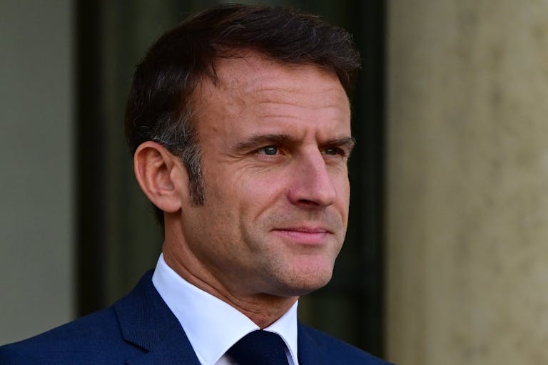 President Macron Of France Hosts Roberta Metsola, President of the European Parliament