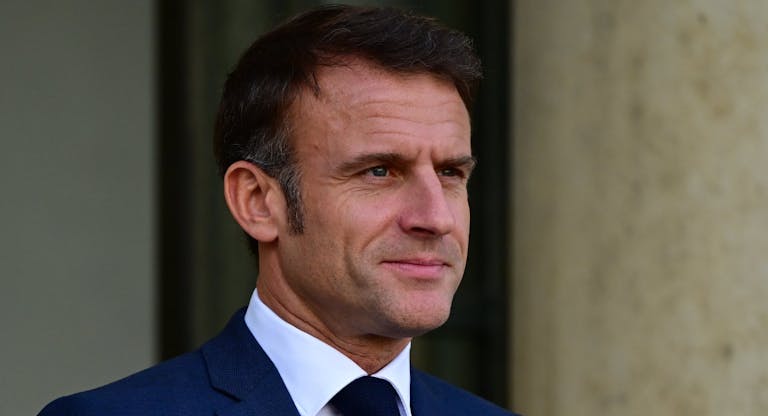 President Macron Of France Hosts Roberta Metsola, President of the European Parliament
