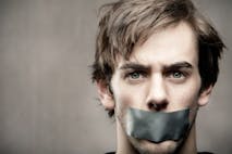 man silent
