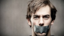 man silent