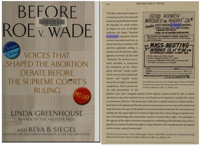 Abortion on Demand Originated with proabortion group (Image: Before Roe V. Wade by Linda Greenhouse) Abortion on Demand Originated with proabortion group (Image: Before Roe V. Wade by Linda Greenhouse)