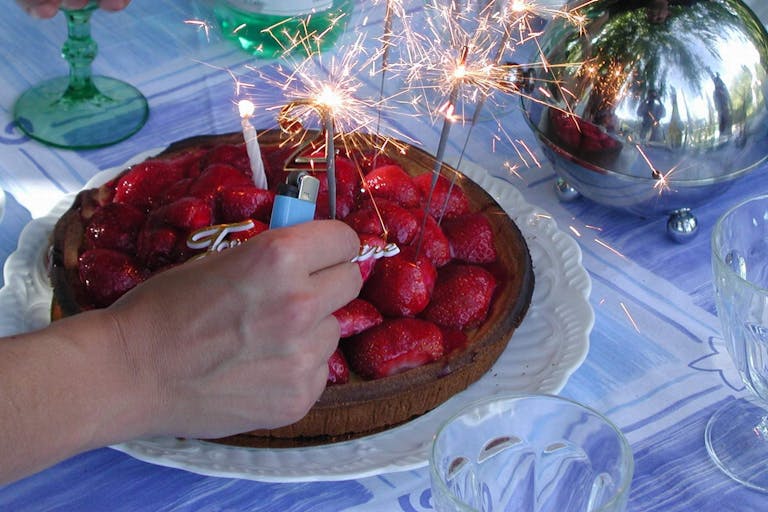 birthday, cake, candle