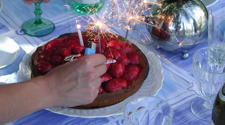 birthday, cake, candle