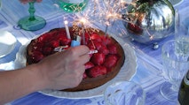 birthday, cake, candle