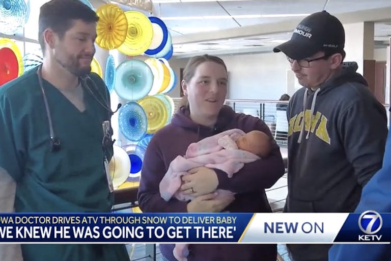 baby birkley born iowa doctor ATV