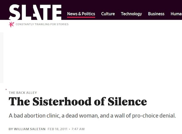 Sisterhood of Silence Slate Magazine exposed behind the veil of legalized abortion Sisterhood of Silence Slate Magazine exposed behind the veil of legalized abortion
