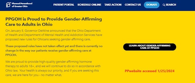 Planned Parenthood Ohio calls out bans on transgender services to minors Planned Parenthood Ohio calls out bans on transgender services to minors