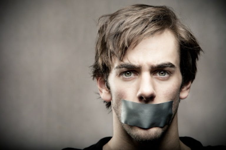 man-silent-tape