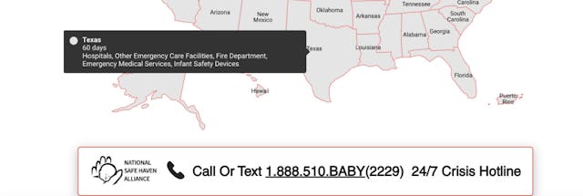 National Safe Haven Alliance – Texas law