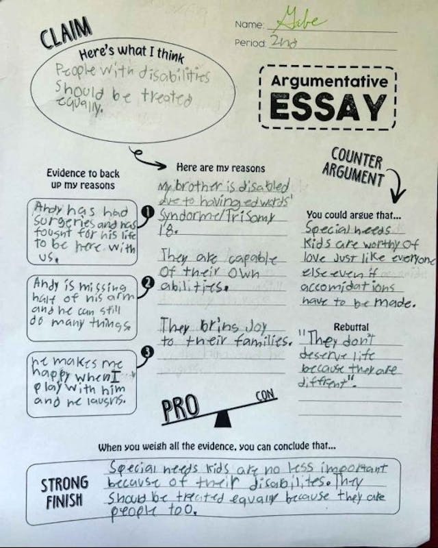 Essay by Andy’s brother Gabe on Trisomy 18 (courtesy of Jessica Morales) Essay by Andy’s brother Gabe on Trisomy 18 (courtesy of Jessica Morales)