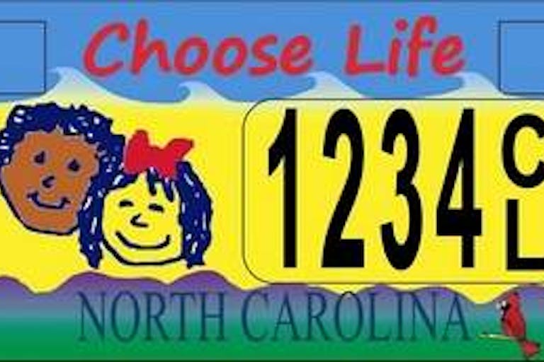 nc choose life license plate