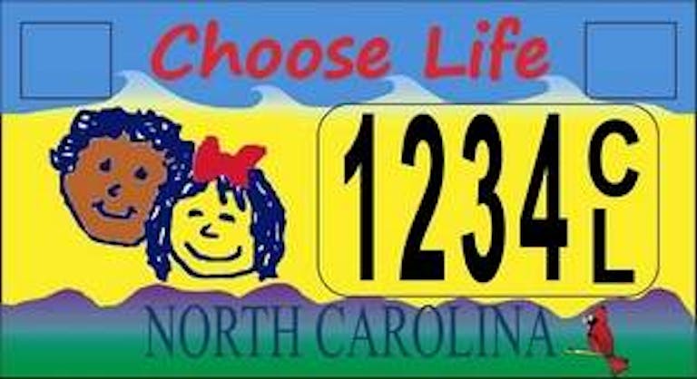 nc choose life license plate
