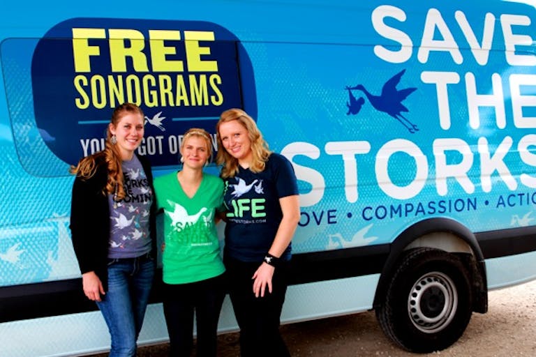 Stork Bus with the girls