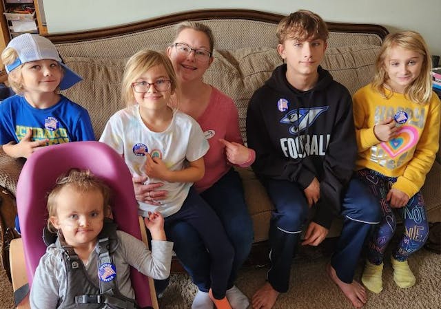 CC Calleja with her siblings and mother. Photo courtesy of Jewels Calleja. Do not reprint. Trisomy 18
