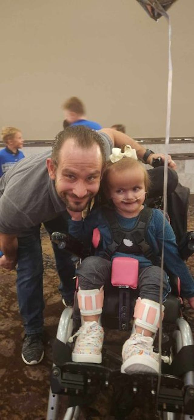 CC Calleja and her father. Photo courtesy of Jewels Calleja. Do not reprint. Trisomy 18