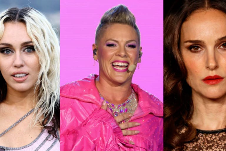 miley cyrus pink natalie portman getty images
