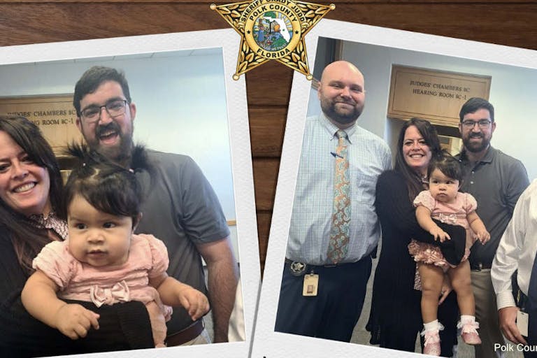 baby abandoned adopted polk county sheriff