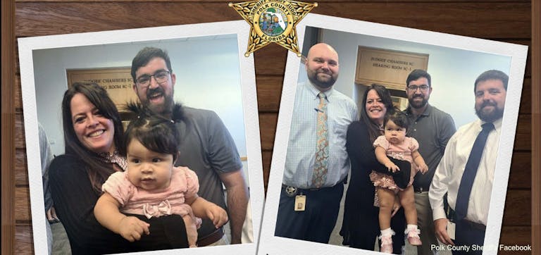 baby abandoned adopted polk county sheriff