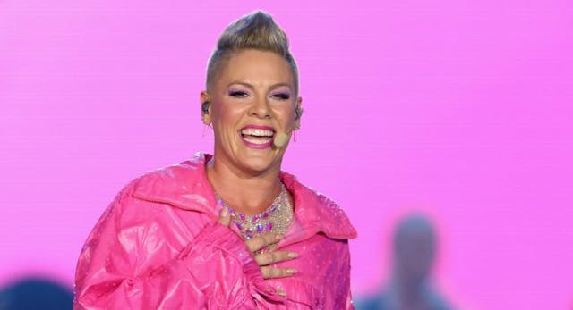 PHOENIX, ARIZONA – OCTOBER 09: P!nk performs during her Summer Carnival tour at Chase Field on October 09, 2023 in Phoenix, Arizona. (Photo by Christian Petersen/Getty Images) These 7 celebrities fight to protect animals, but not human lives image