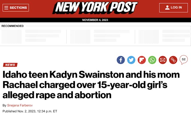 Idaho man and his mother arrested for kidnapping minor to take out-of-state for abortion image
