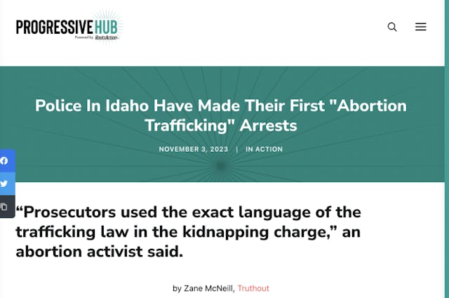 Idaho man and his mother arrested for kidnapping minor to take out-of-state for abortion image