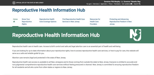 New Jersey promotes new ‘one-stop shop’ website for abortions and birth control image