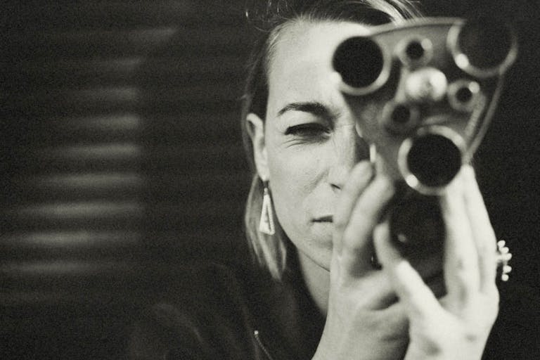 The female filmmaker.