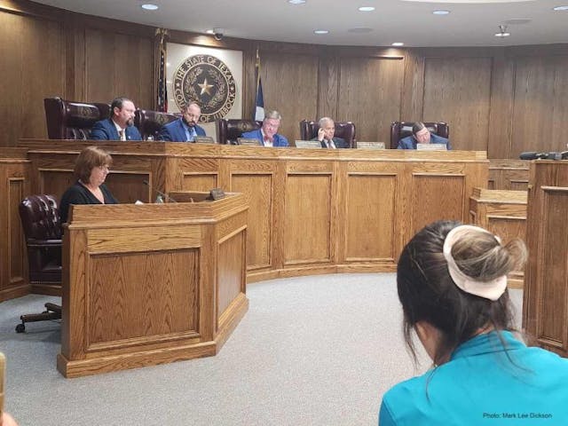 The Lubbock County Commissioners’ Court considers the proposed ordinance. (Photo: Mark Lee Dickson) The Lubbock County Commissioners’ Court considers the proposed ordinance. (Photo: Mark Lee Dickson)