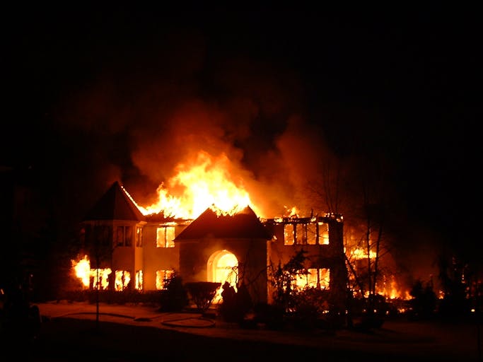 house on fire