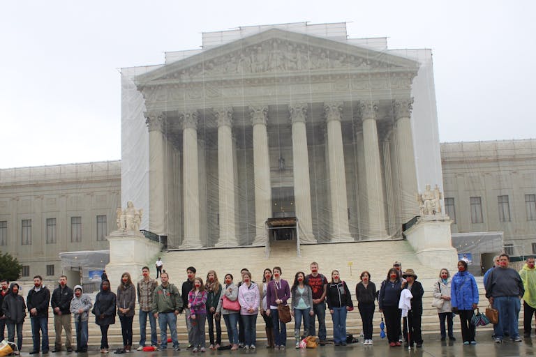 Bound4Life prayer meeting outside U.S Supreme Court