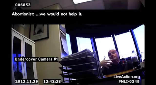 Cesare Santangelo claiming that he would not help an infant born alive after abortion.