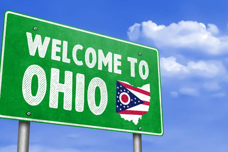 WELCOME TO OHIO – traffic sign message