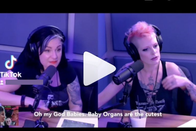 podcast hosts babies cannibalize