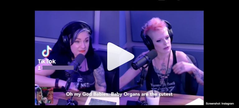 podcast hosts babies cannibalize