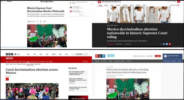 Several news outlets incorrectly reported that the abortion had been decriminalized across Mexico. 