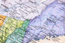 Photo: Getty Images Map of Maine, New Hampshire, Vermont States