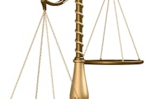 Brass scales isolated