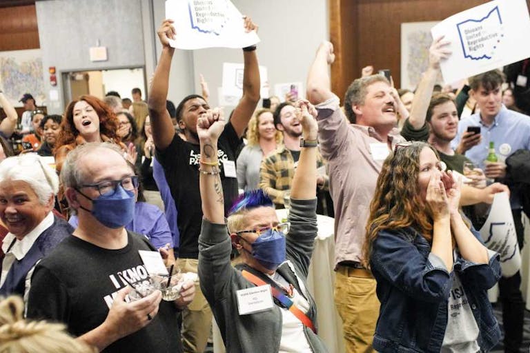 Abortions Rights Group Gathers To Watch Election Results In Ohio