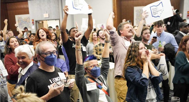Abortions Rights Group Gathers To Watch Election Results In Ohio