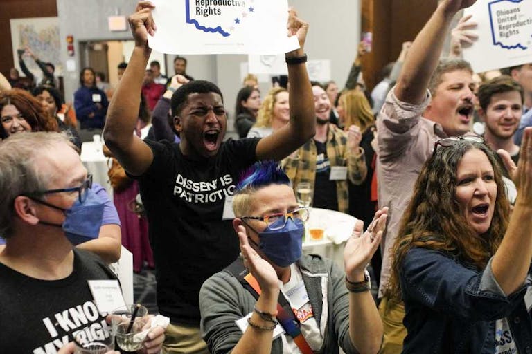 Abortions Rights Group Gathers To Watch Election Results In Ohio